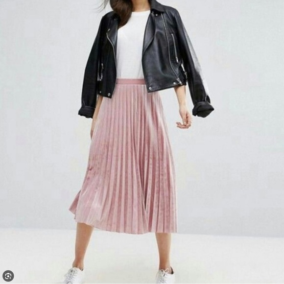 Zara pleated shinny midi skirt size L - Picture 5 of 8